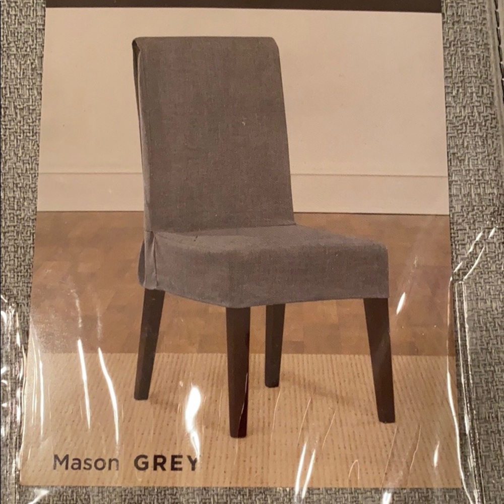 SureFit dining chair slipcover Grey